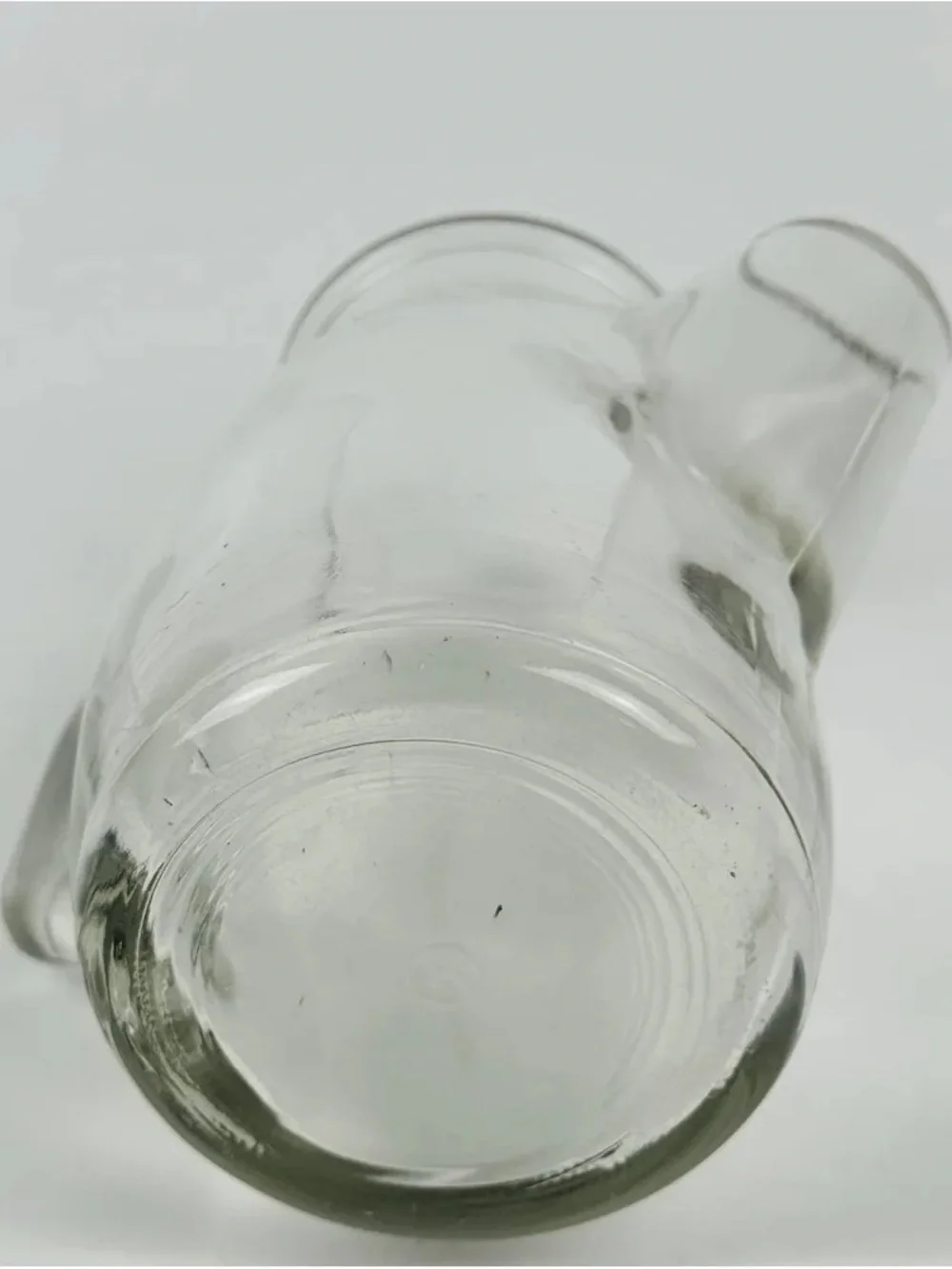 Vintage Clear Glass Snub Nose Pitcher